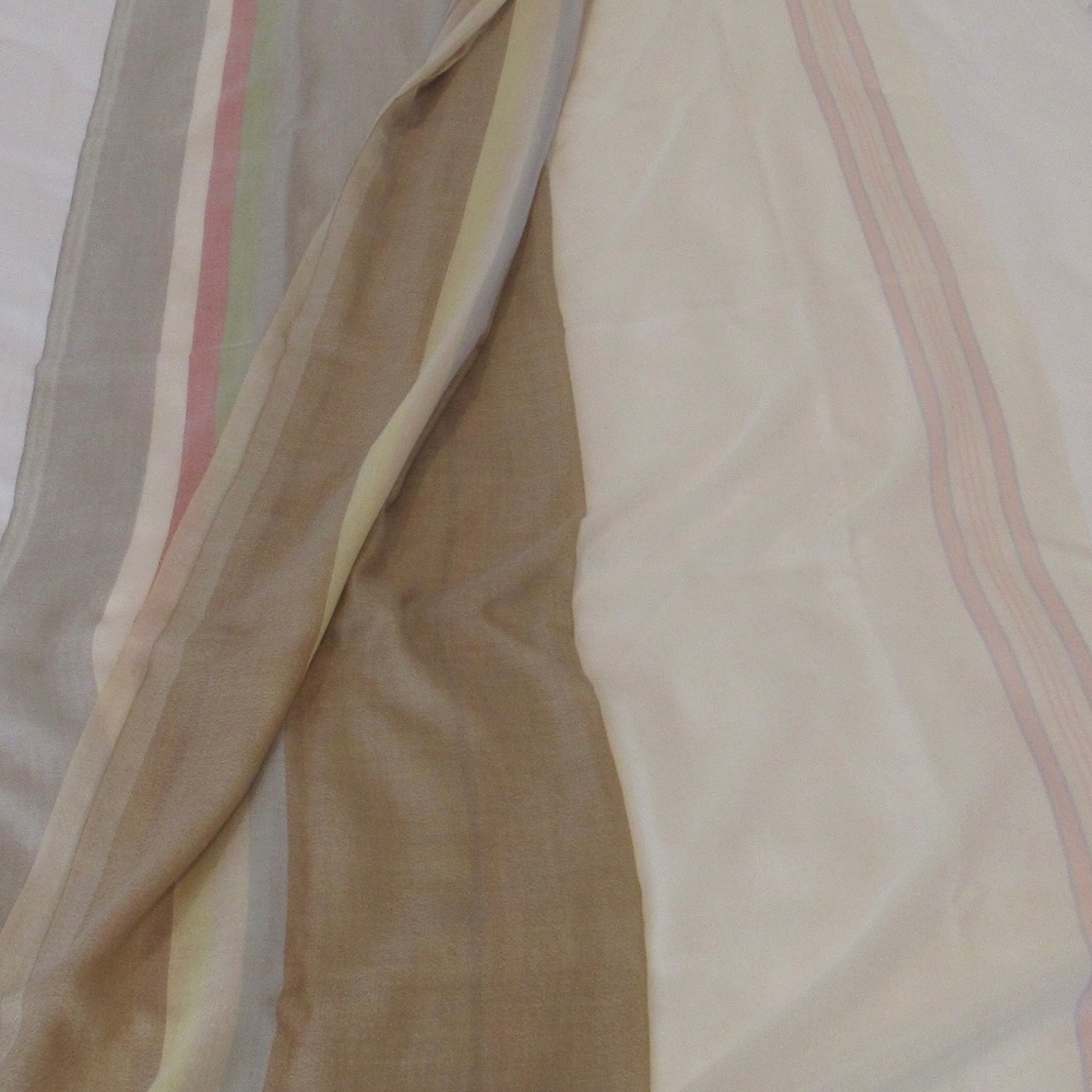 NWT $1995 LORO PIANA Cashmere / Silk Long 4 panel Scarf.  Muted colors